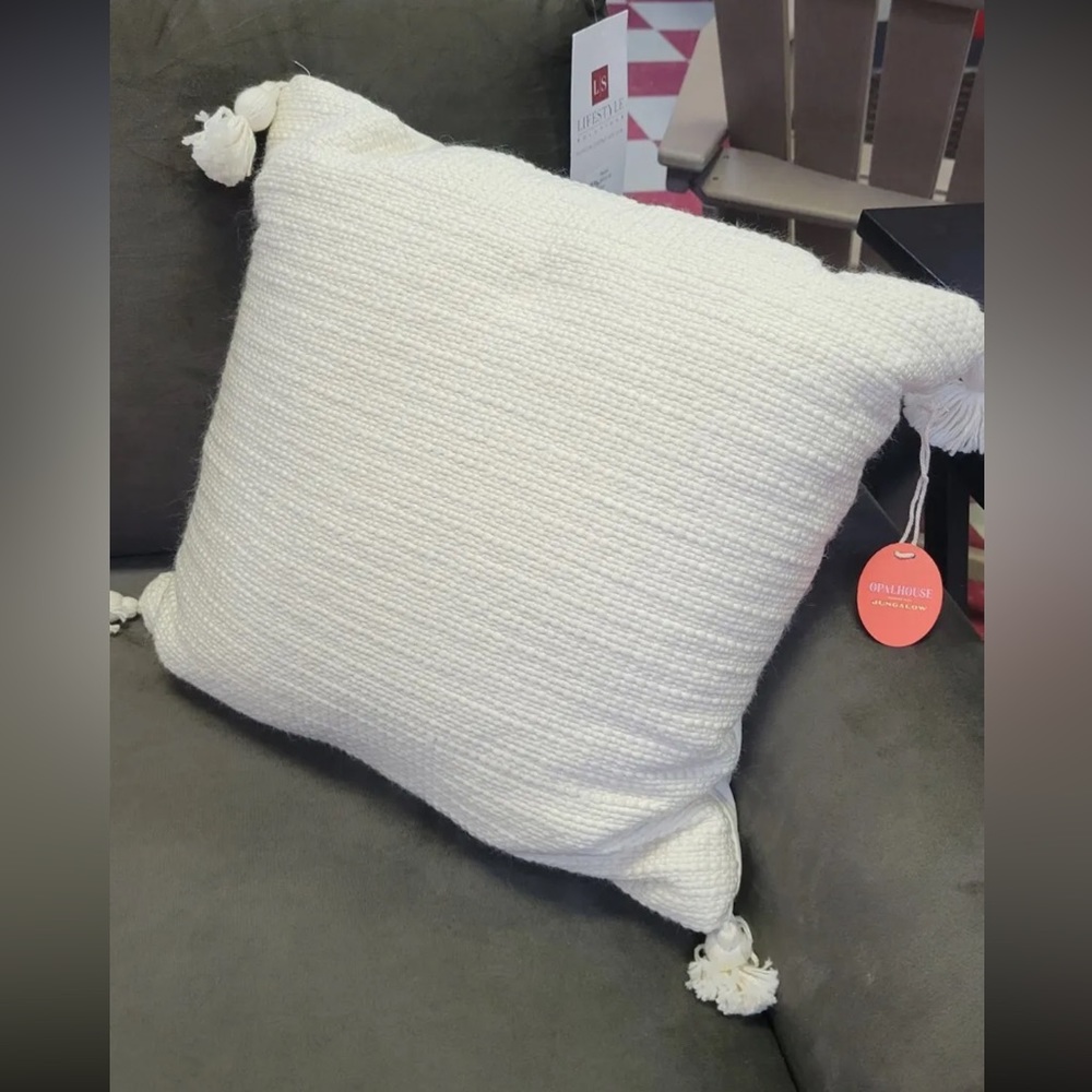 ⚡️Opalhouse Jungalow Textured Solid Square Throw Pillows - Offwhite (18x18) -2pk